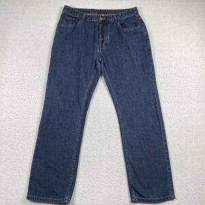 Boden Jeans Mens 36x30 Blue Denim Button Fly Straight Casual Everyday‎ Pants